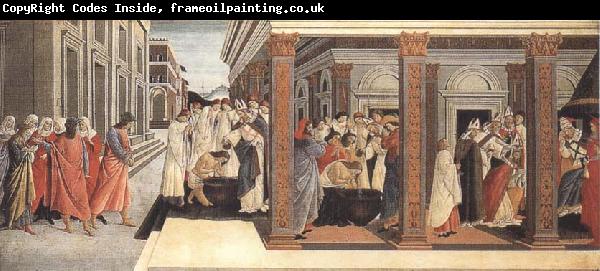 Sandro Botticelli Baptism,renunciation of Marriage,appointment as bishop